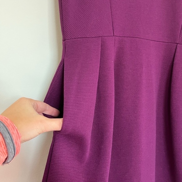 ModCloth Gallerist Ponte Dress Size 2 Eggplant Purple - Picture 5 of 10